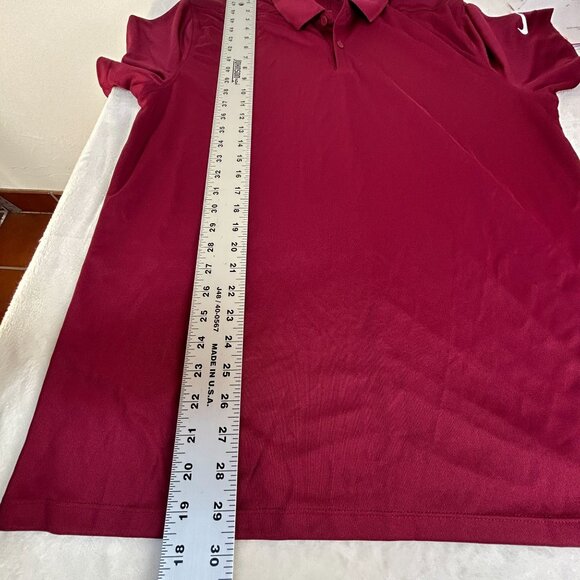 Nike Mens Dri-Fit Red Short Sleeve Golf Polo Shirt Large Sporty Casual New $58 - Picture 8 of 8